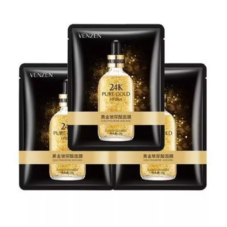 ماسک آبرسان ورقه ای صورت طلای خالص ونزن Venzen 24k Pure Gold